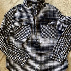J Crew Mercantile Flannel 1/2 zip pullover shirt